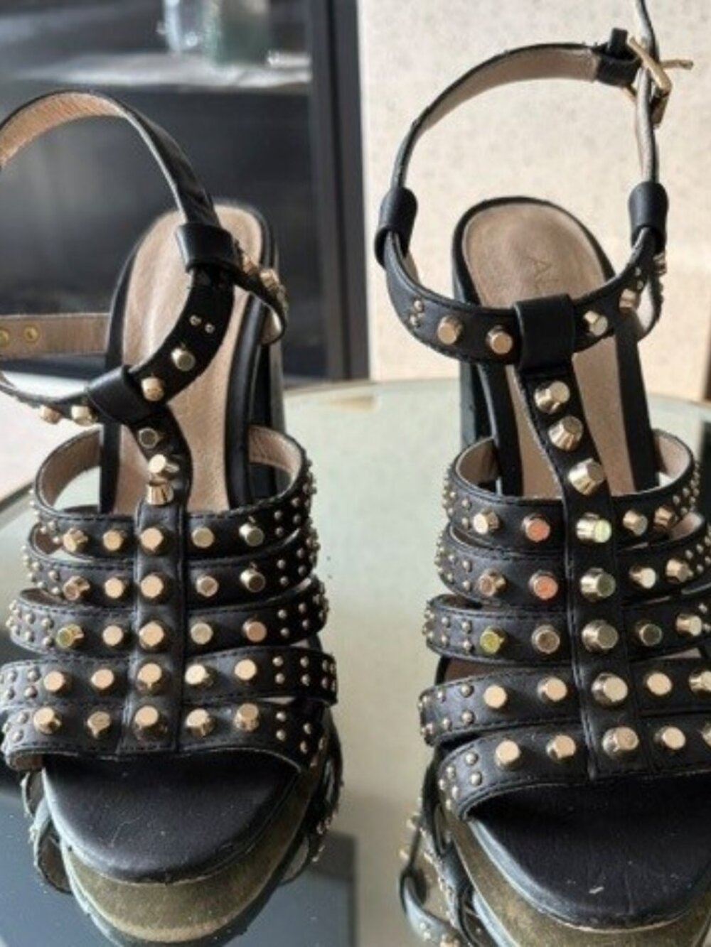 Black Heeled Sandals